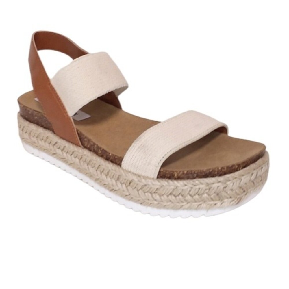 Steve Madden Jaklyn Espadrille Neutral Platform Sandal